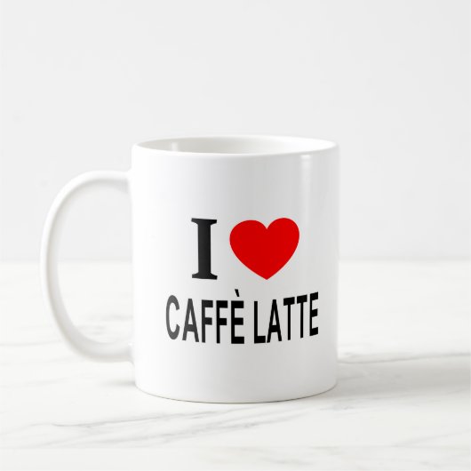 Mug Je ❤️ CAFFÈ LATTE J'AIME CAFFÈ LATTE J'AI LE CŒUR (Gauche)