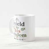 Mug Je cède à sa sagesse Foi chrétienne classique (Devant gauche)