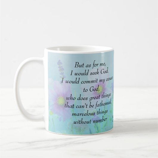 Mug Je chercherai le Seigneur, Job 5 (Gauche)