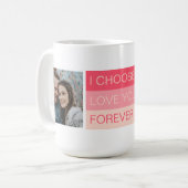 Mug Je choisis de vous aimer pour toujours Photo perso (Devant gauche)