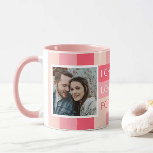 Mug Je choisis de vous aimer pour toujours Photo perso (Avec donut)