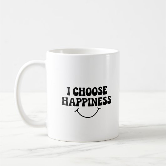Mug Je Choisis Le Bonheur Message Positif Heureux (Gauche)