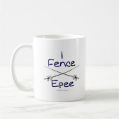 Mug je clôture le BLEU d'Epee (poignée de pistolet) (Gauche)