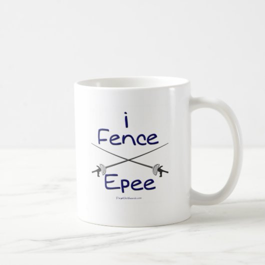 Mug je clôture le BLEU d'Epee (poignée de pistolet) (Droite)