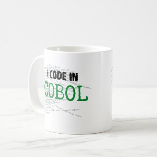 Mug Je code dans COBOL.w (Devant gauche)