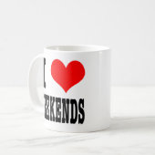 MUG JE COEUR (AMOUR) WEEKENDS (Devant gauche)