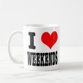 MUG JE COEUR (AMOUR) WEEKENDS (Gauche)