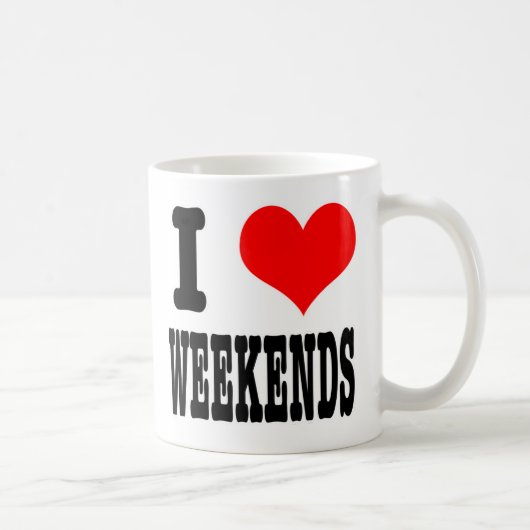 MUG JE COEUR (AMOUR) WEEKENDS (Droite)