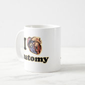 Mug Je coeur Anatomie Science Super Geek Enseignant (Devant gauche)