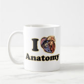 Mug Je coeur Anatomie Science Super Geek Enseignant (Gauche)