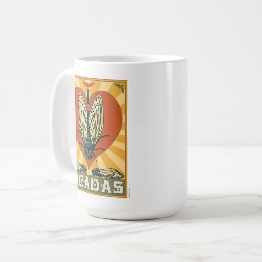 Mug Je Coeur Cicadas (Devant gauche)