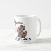 Mug Je coeur les Grands Lacs (Devant droit)