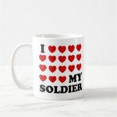 Mug Je (coeur) mon soldat (Gauche)