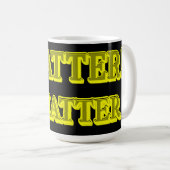 Mug "JE COMPTE !" Conception d'expression mignonne. Co (Devant droit)