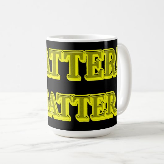 Mug "JE COMPTE !" Conception d'expression mignonne. Co (Devant droit)
