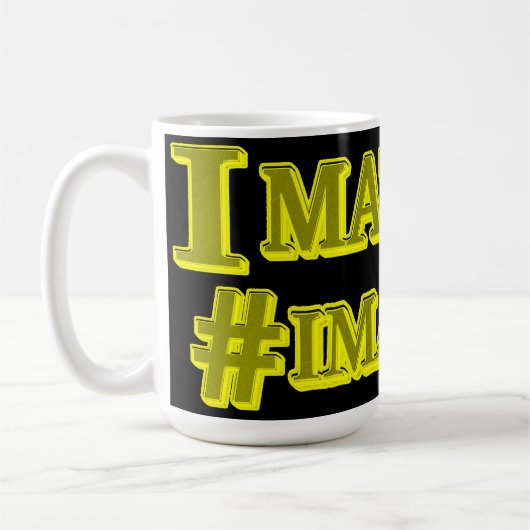 Mug "JE COMPTE !" Conception d'expression mignonne. Co (Gauche)