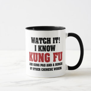 Mug Je connais Kung Fu et Kung Pao - Funny Martial Art