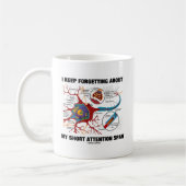 Mug Je continue à oublier ma durée d'attention courte (Gauche)