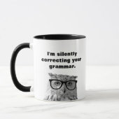 Mug Je corrige silencieusement votre chou de grammaire (Gauche)