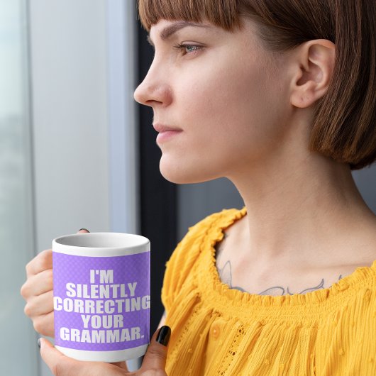Mug Je corrige silencieusement votre grammaire.