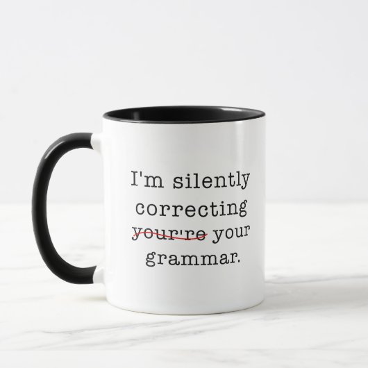 Mug Je corrige ta grammaire en silence (Gauche)