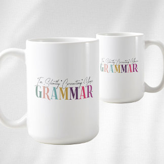 Mug Je corrige ta grammaire en silence