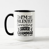 Mug Je corrige ta grammaire en silence (Gauche)