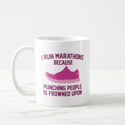 Mug Je Cours Des Marathons (Gauche)