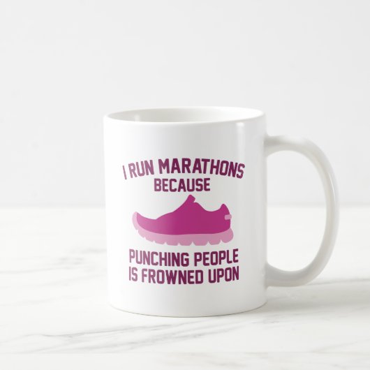Mug Je Cours Des Marathons (Droite)