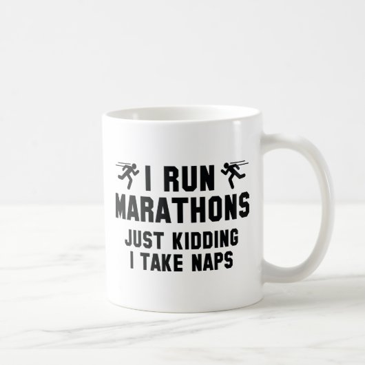Mug Je Cours Des Marathons (Droite)