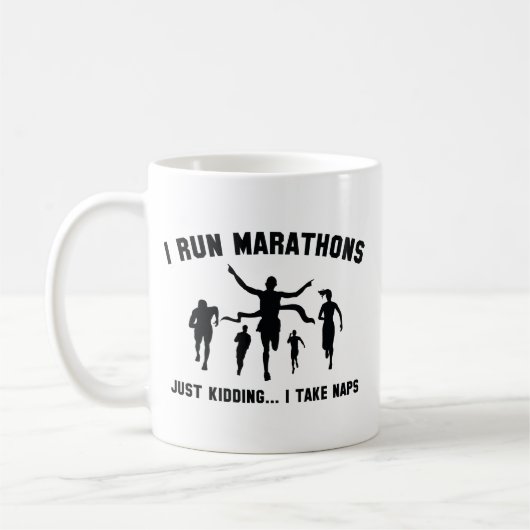 Mug Je Cours Des Marathons (Gauche)