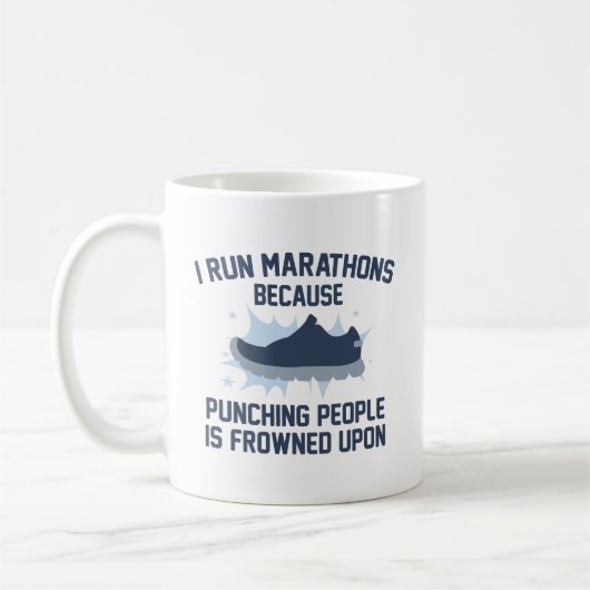 Mug Je Cours Des Marathons (Gauche)