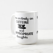 Mug Je cours entièrement sur la caféine (Devant gauche)