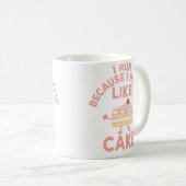 Mug Je cours parce que j'aime vraiment courir pour les (Devant droit)