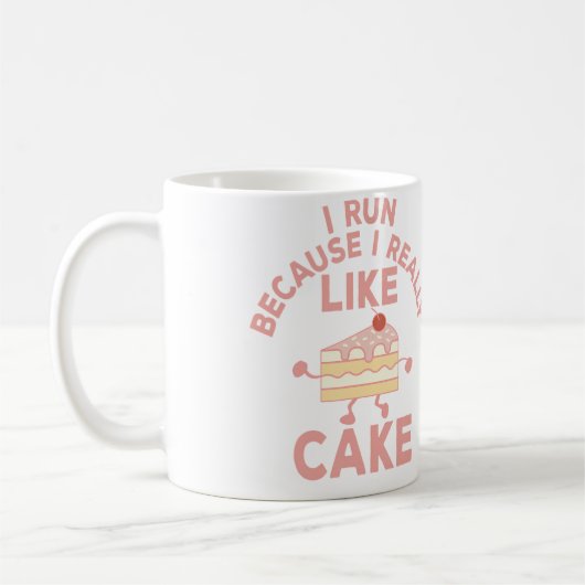 Mug Je cours parce que j'aime vraiment courir pour les (Gauche)