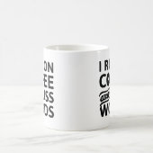 Mug Je Cours Sur Café Et Cuss Mots (Centre)