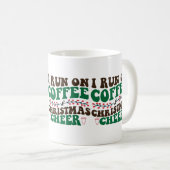 Mug Je cours sur café et Noël Cheer-Xmas (Devant droit)