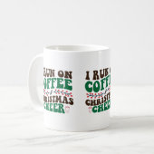 Mug Je cours sur café et Noël Cheer-Xmas (Devant gauche)