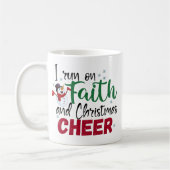 Mug Je cours sur la foi et Noël Joyeux Fêtes (Gauche)