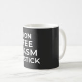 MUG JE COURS SUR LE CAFÉ SARCASM ET LIPSTICKETS - SARC (Devant droit)