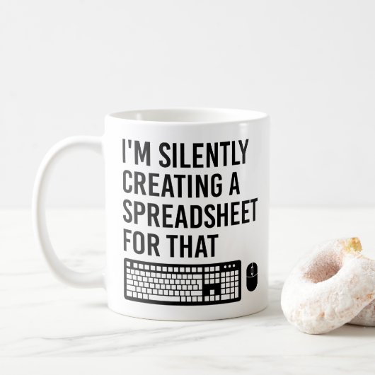 Mug Je crée silencieusement un conseiller de feuille d (Avec donut)