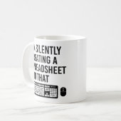 Mug Je crée silencieusement un conseiller de feuille d (Devant gauche)