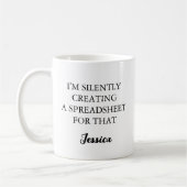 Mug Je crée silencieusement une feuille de calcul pour (Gauche)