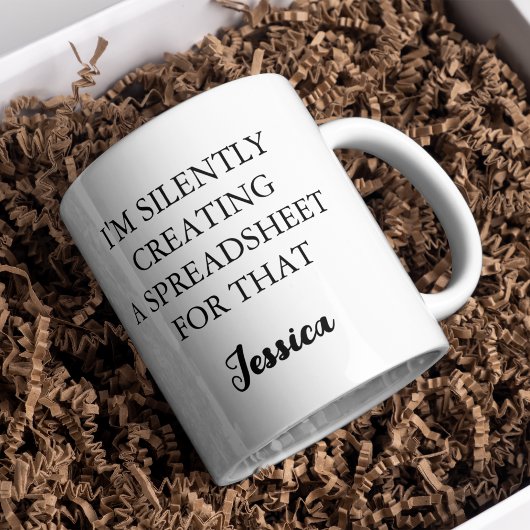 Mug Je crée silencieusement une feuille de calcul pour