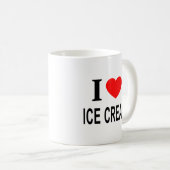 MUG JE ❤️ CRÈME GLACE J'AIME LA CRÈME GLACE J'AIME LA  (Devant droit)