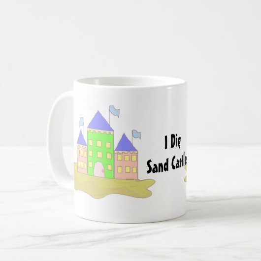 Mug Je Creuse Des Châteaux De Sable (Devant gauche)