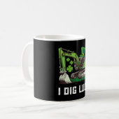 Mug Je creuse Excavateur de chance St Patrick's Day Ir (Devant gauche)