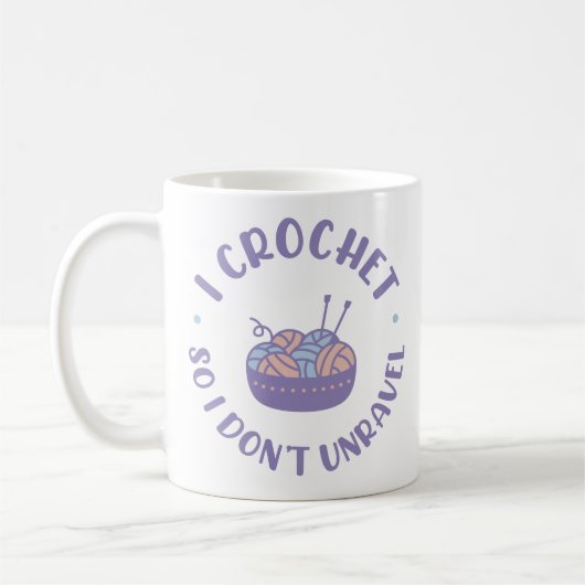 Mug Je Crochet donc je ne démêle pas (Gauche)