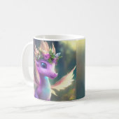 Mug Je crois dans le merveilleux (dragon de fées viole (Devant gauche)