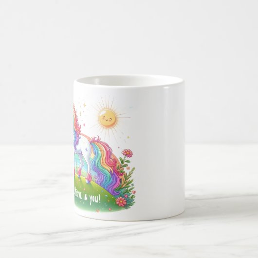 Mug Je crois en toi licorne (Centre)